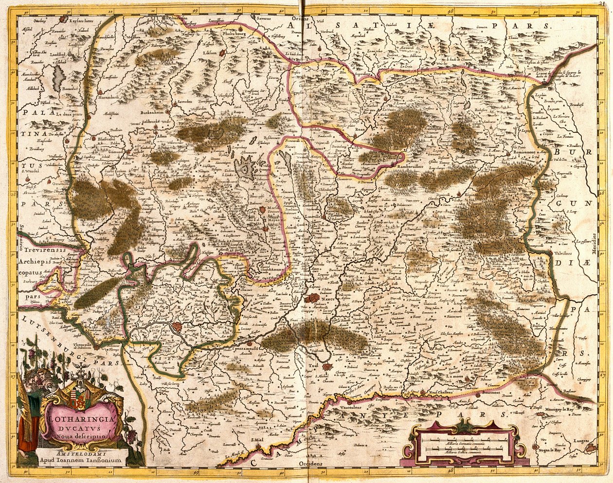 Lotaringia hercegének térképe (Franciaország) (rézkarc alkotó: Frederick de Wit