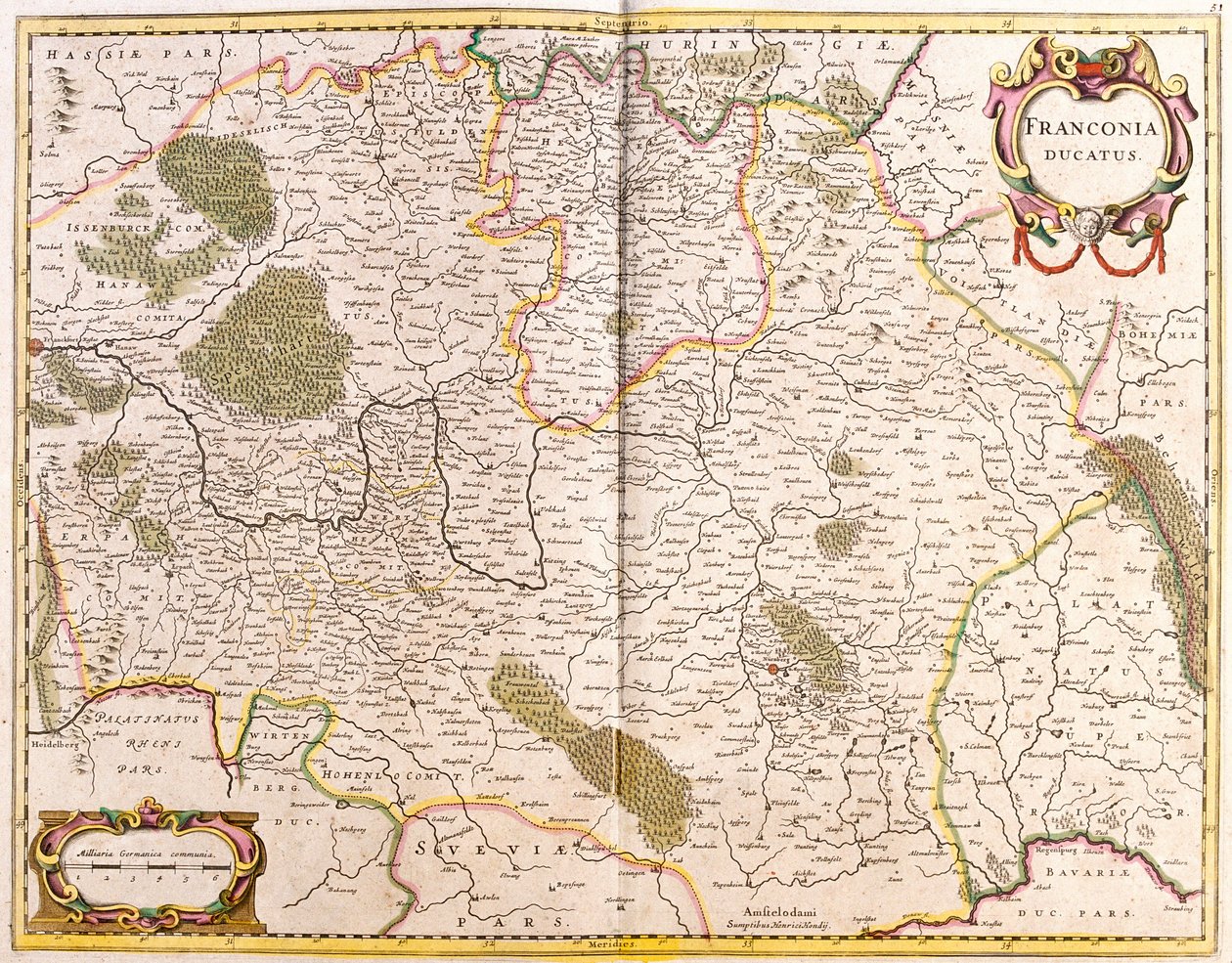 Frankföld hercegének térképe (Németország) (rézkarc alkotó: Frederick de Wit