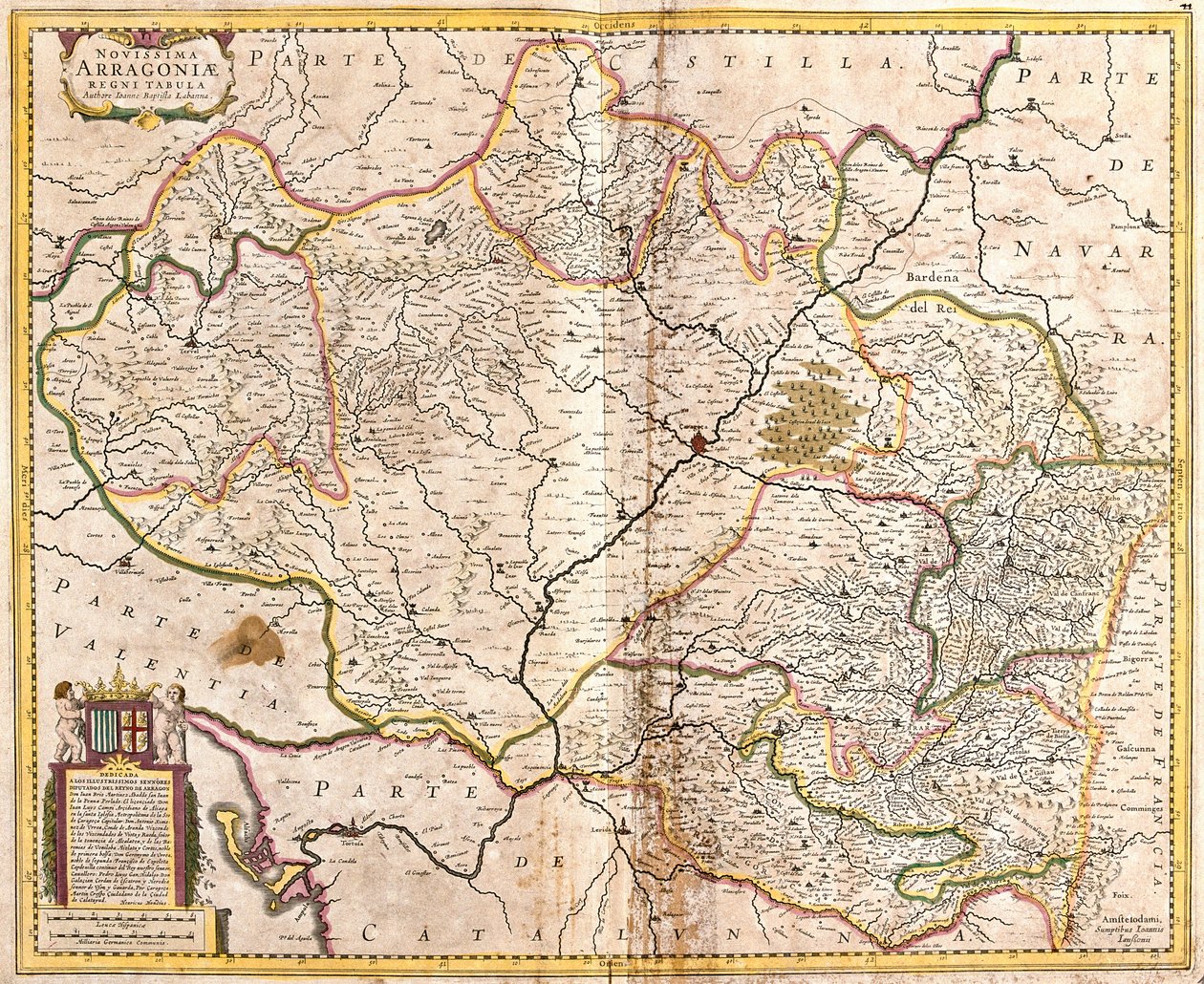 Az Aragóniai Királyság térképe (Spanyolország) (rézkarc alkotó: Frederick de Wit
