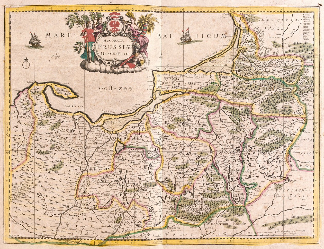 A Porosz Királyság térképe (Németország) (rézkarc alkotó: Frederick de Wit