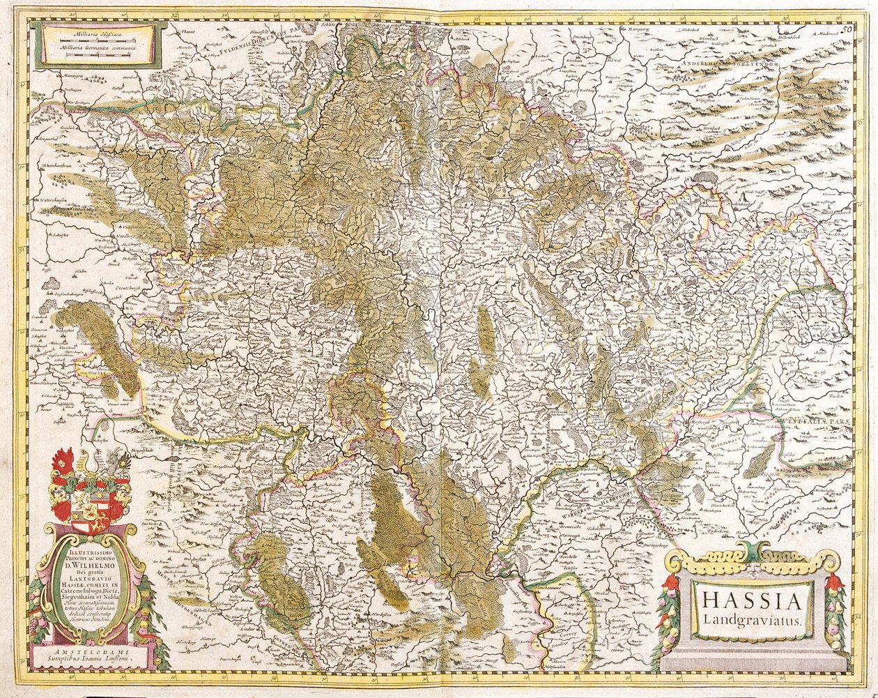 Hesse földsírjának térképe (Németország) (rézkarc alkotó: Frederick de Wit