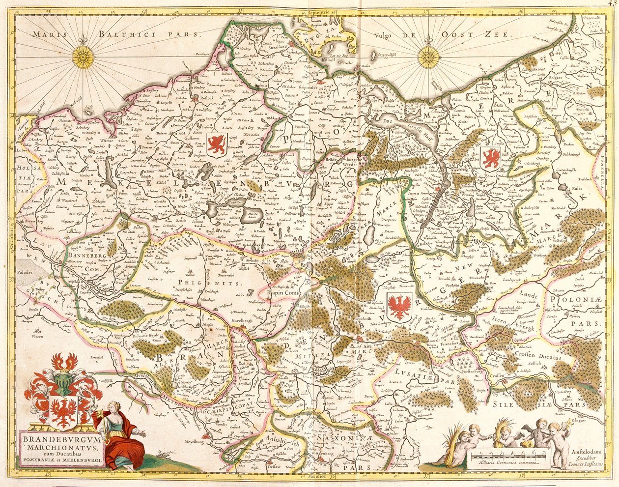 A brandenburgi őrgrófság térképe (Németország) (rézkarc alkotó: Frederick de Wit