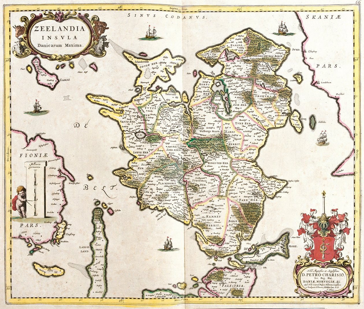 Zelande sziget térképe (Hollandia) (rézkarc alkotó: Frederick de Wit