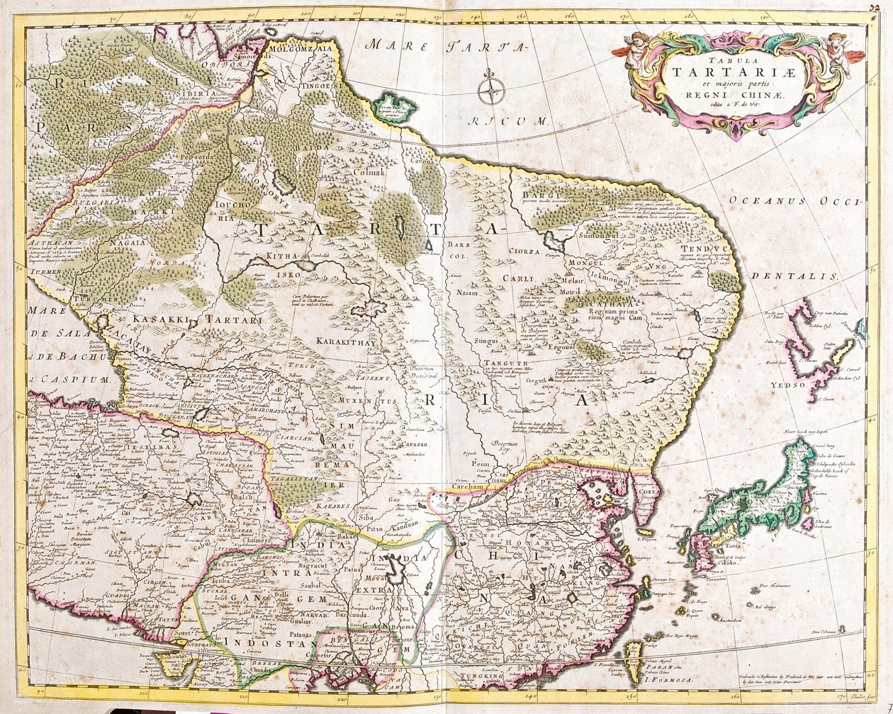 Tartare régió térképe (Oroszország és Kína) (rézkarc alkotó: Frederick de Wit