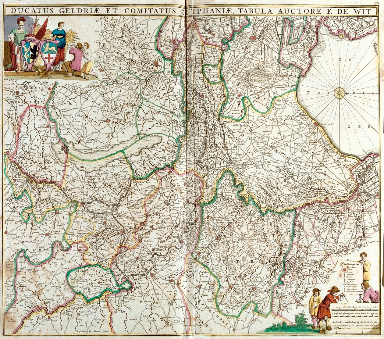 Overijssel, Észak-Hollandia, Gelderland, Észak-Brabant, Utrecht, Flamand régió, Hollandia, Belgium, Hollandia, Belgium alkotó: Frederick de Wit