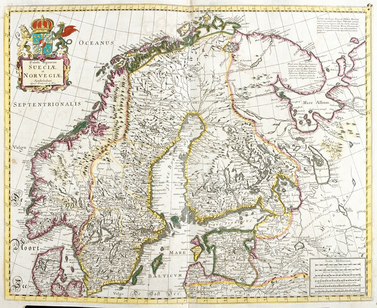 Svédország, Norvégia, Finnország, Észtország, Oroszország északnyugati szövetségi kerülete. alkotó: Frederick de Wit