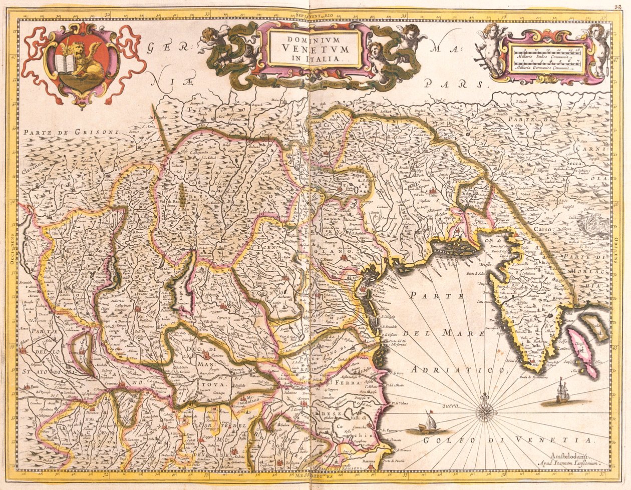 Venetia, Trentino, Friuli, Isztria, Olaszország alkotó: Frederick de Wit