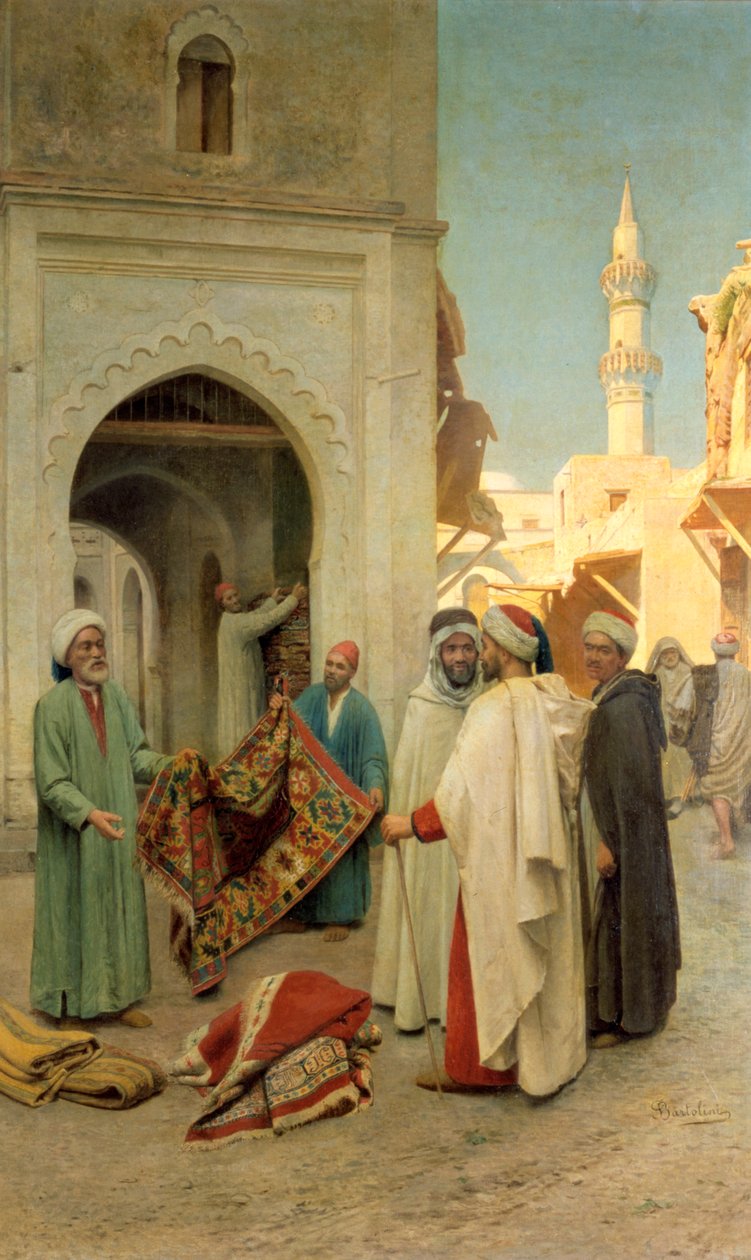 „Szőnyegkereskedő”, 19. XX. század. alkotó: Frederico Bartolini