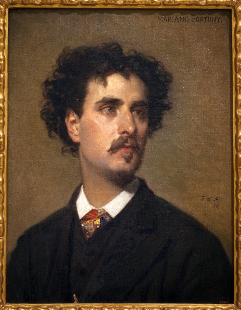 Mariano Fortuny y Marsal (1838-1874) festő portréja. Federico de Madrazo (1815-1894) festménye, olaj, vászon alkotó: Frederico de Madrazo
