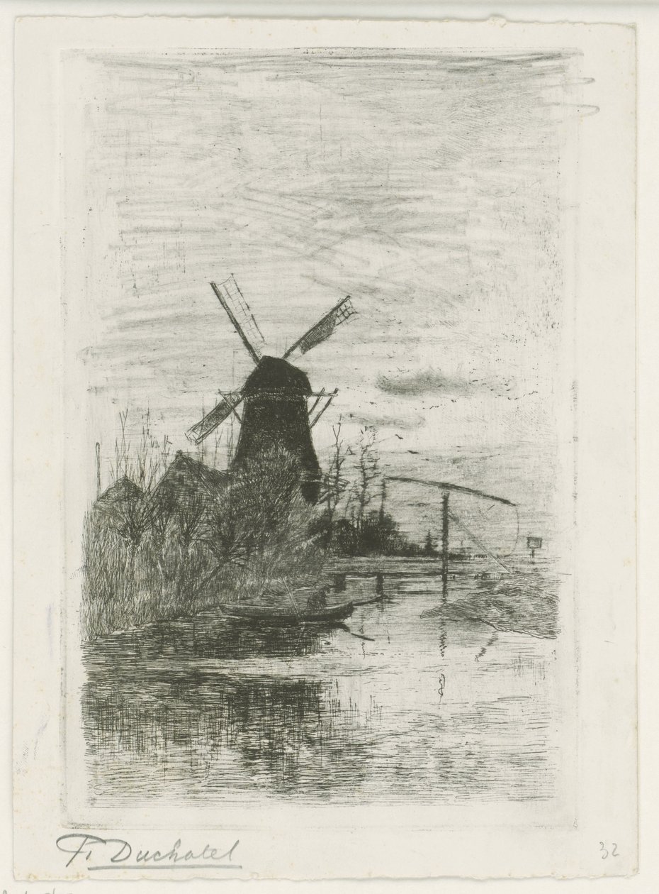 A halász alkotó: Fredericus Jacobus van Rossum du Chattel (signed by artist)