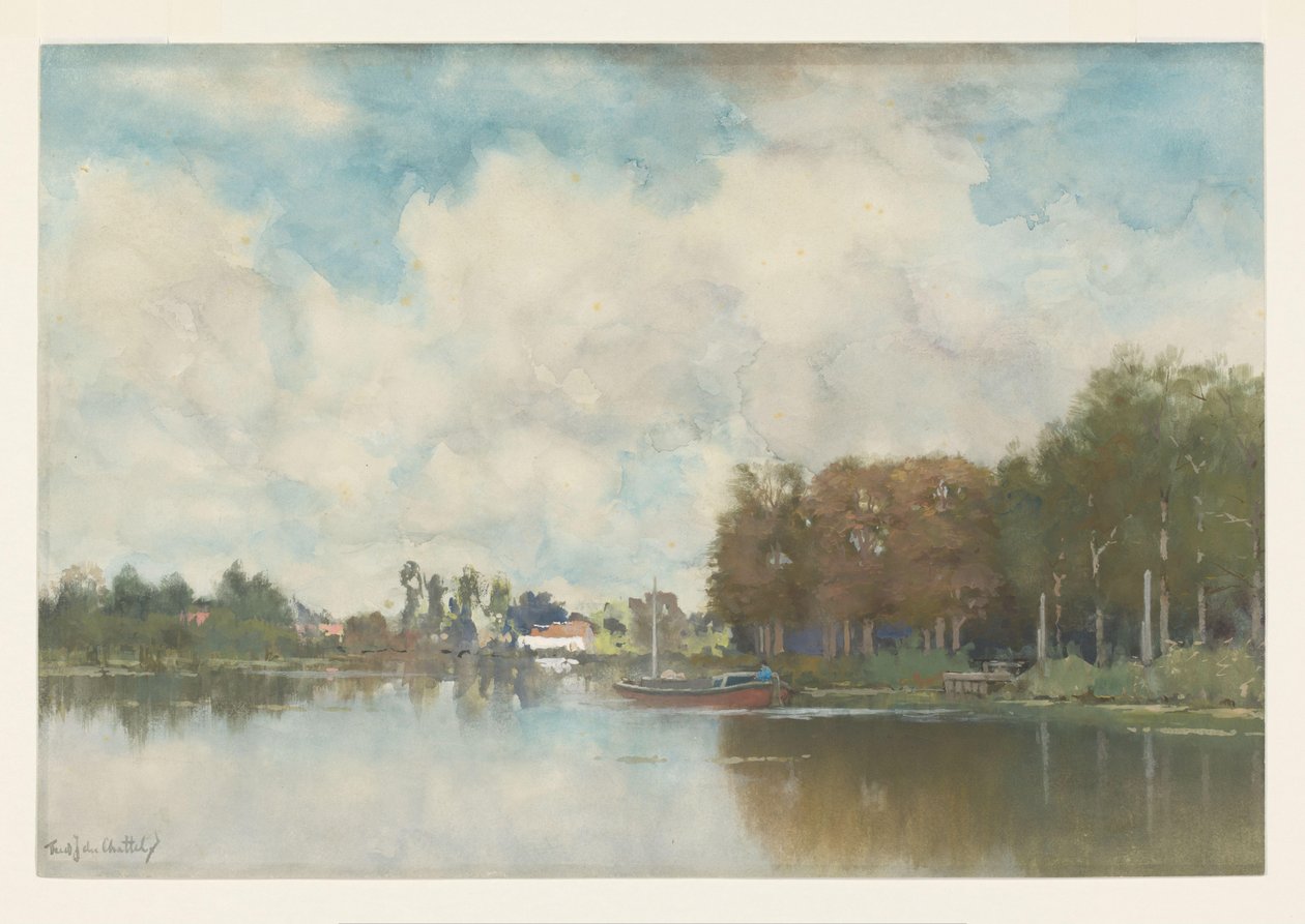 Holland csatorna alkotó: Fredericus Jacobus van Rossum du Chattel (signed by artist)