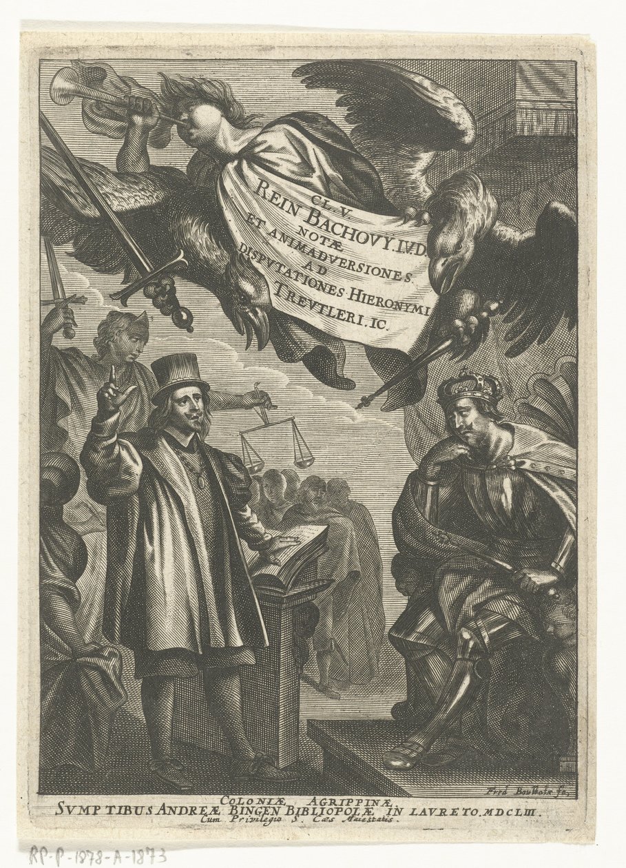Reinhard Bachow von Echt és Hieronymus Treutler vitái alkotó: Frederik Bouttats (I)