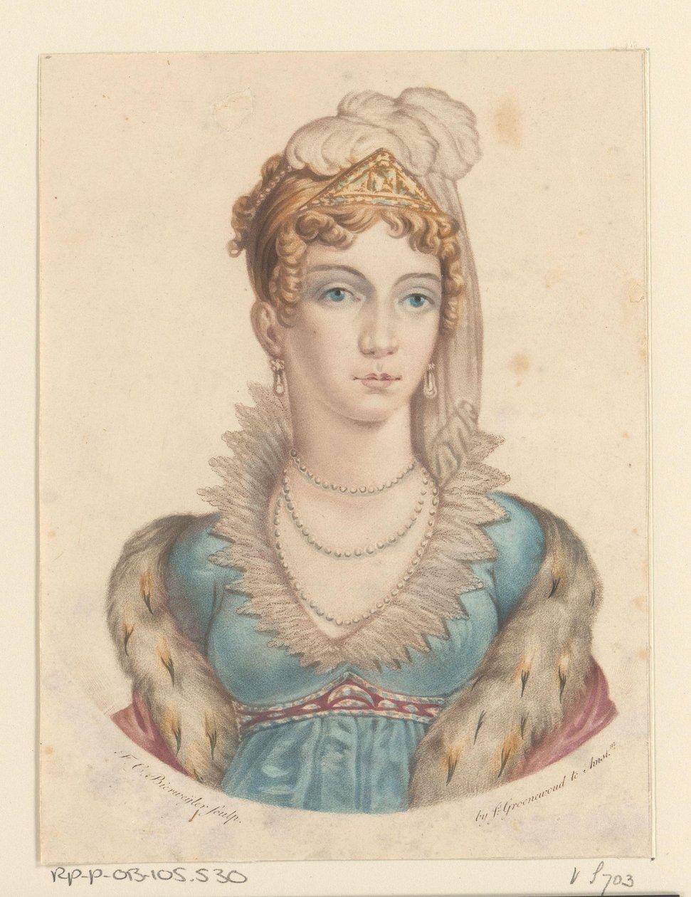 Anna Paulowna Romanowa portréja alkotó: Frederik Christiaan Bierweiler