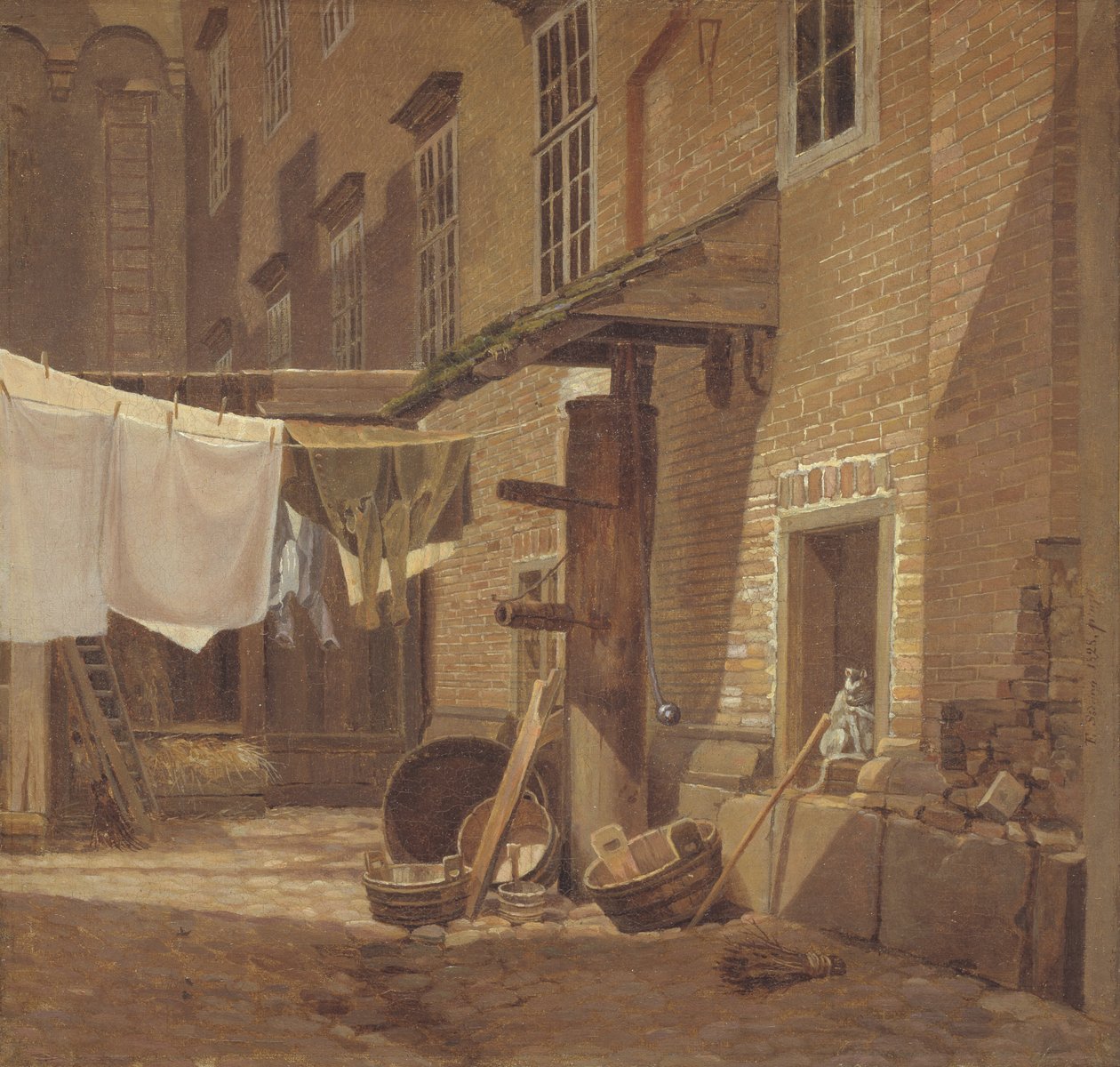 A Charlottenborg palota hátsó udvara alkotó: Frederik Hansen Sodring