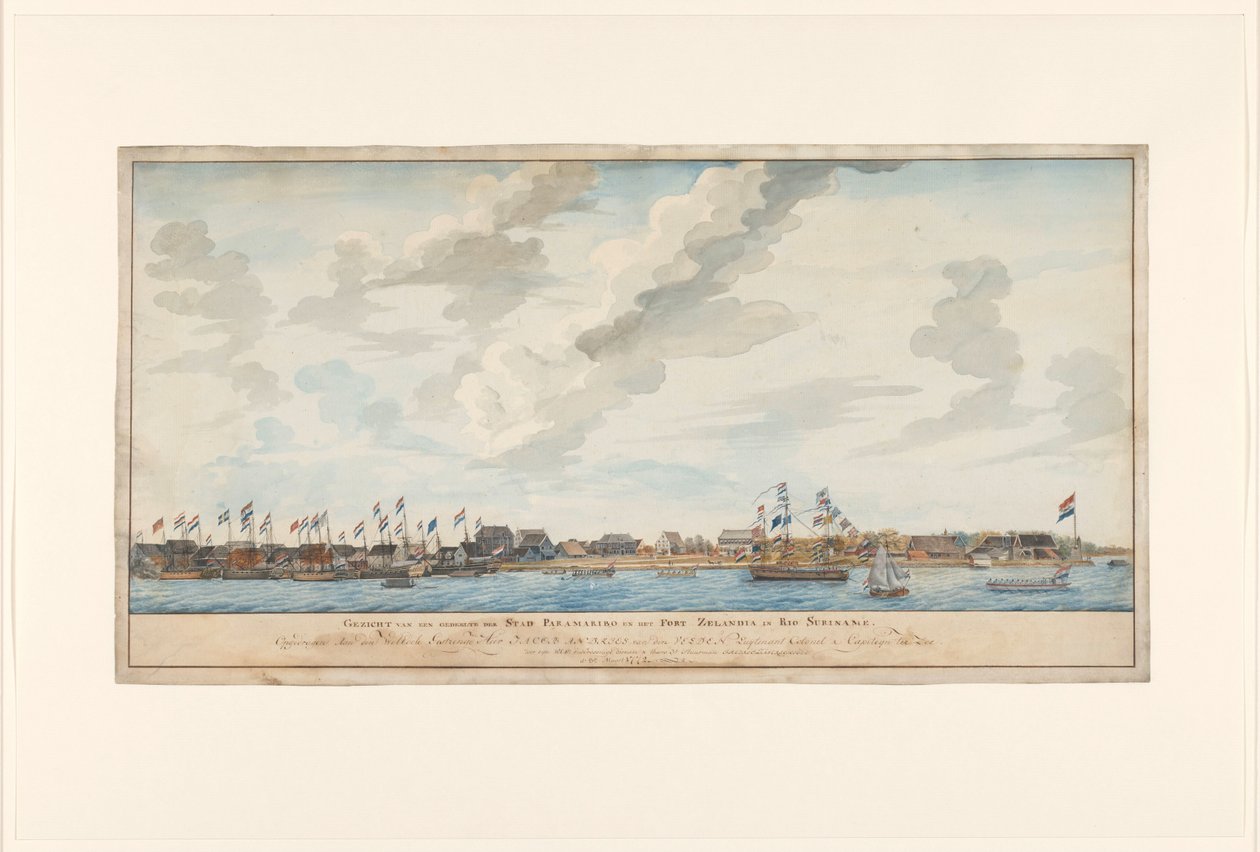 Kilátás Paramaribo városára és a Fort Zeelandiára alkotó: Frederik Jägerschiöld (signed by artist)