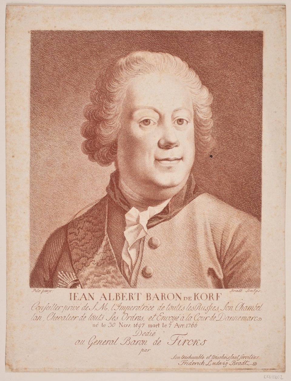 Orosz Korf bárót küldte alkotó: Frederik Ludvig  Bradt