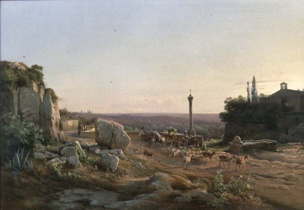 A kút közelében, Tivoliban, Róma közelében alkotó: Frederik Rohde