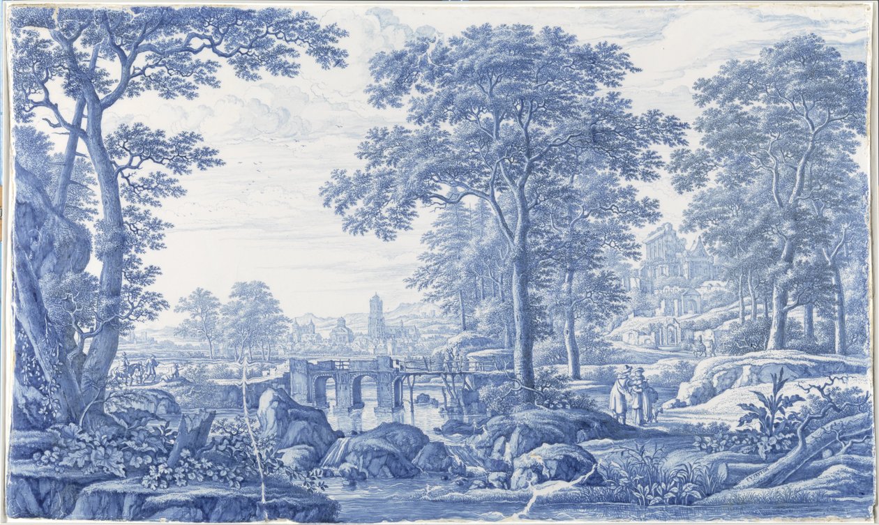 Emléktábla olaszos tájjal Emléktábla olaszos tájjal alkotó: Frederik van Frytom (attributed to)