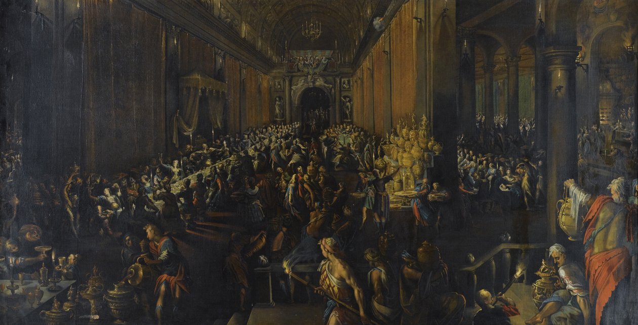 Belsazár ünnepe, 1596 alkotó: Frederik van Valckenborch