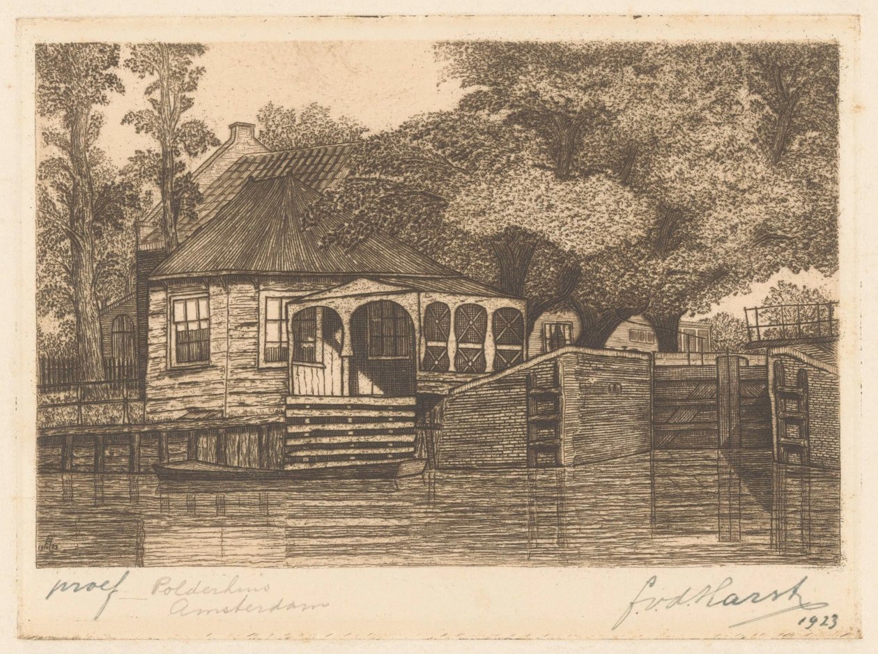 Polderhuis (eredeti cím az objektumon) alkotó: Frederik van der Harst (signed by artist)