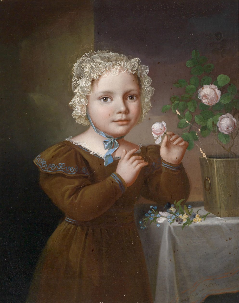Lány rózsákkal alkotó: Fredric Westin