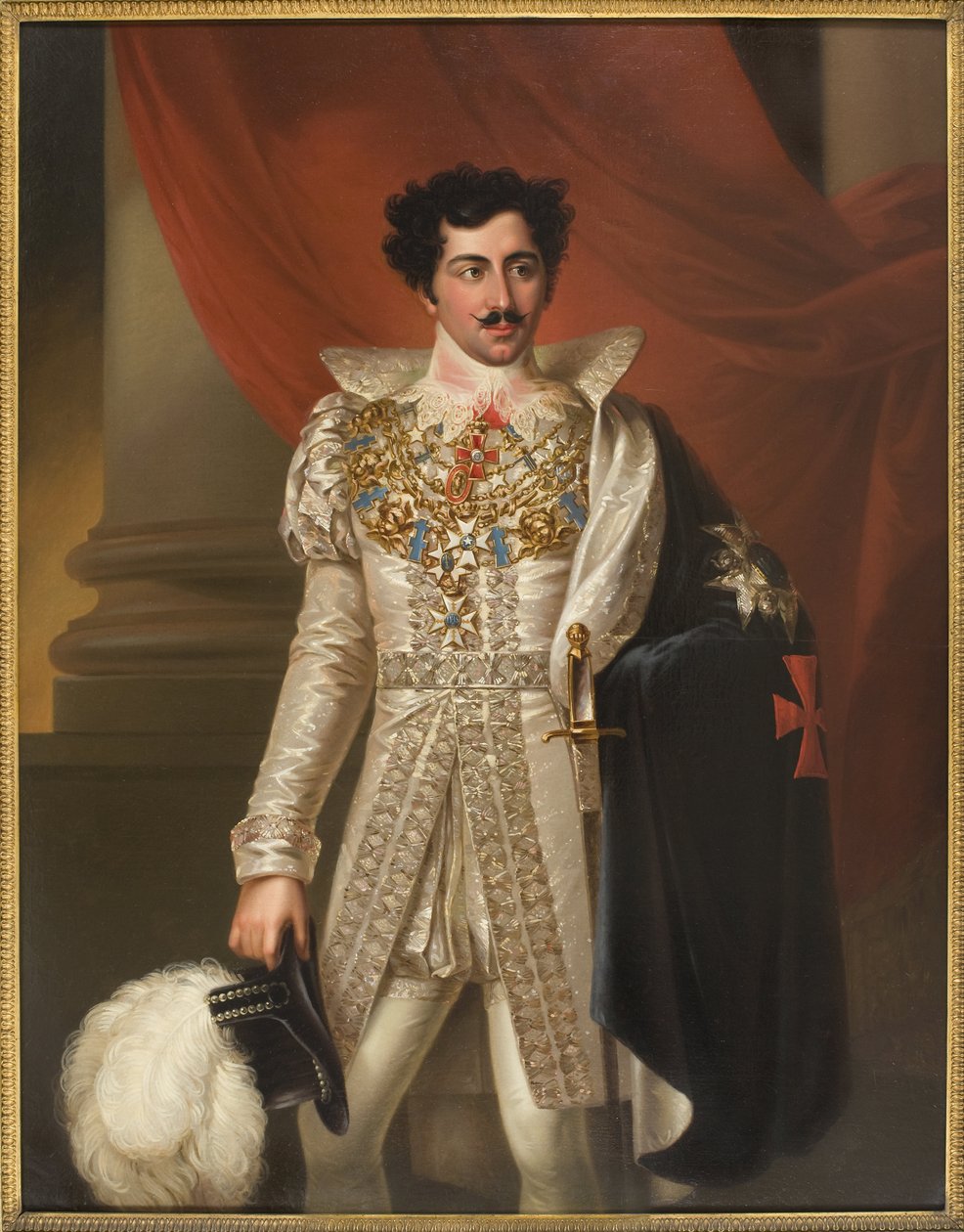I. Oscar, roi de Suede et Norvege – I. Oscar (1799-1859), Svédország és Norvégia királyának portréja, Westin, Fredric (1782-1862). Olajfestmény. Mérete: 149x114 cm. Nemzeti Múzeum Stockholm alkotó: Fredric Westin