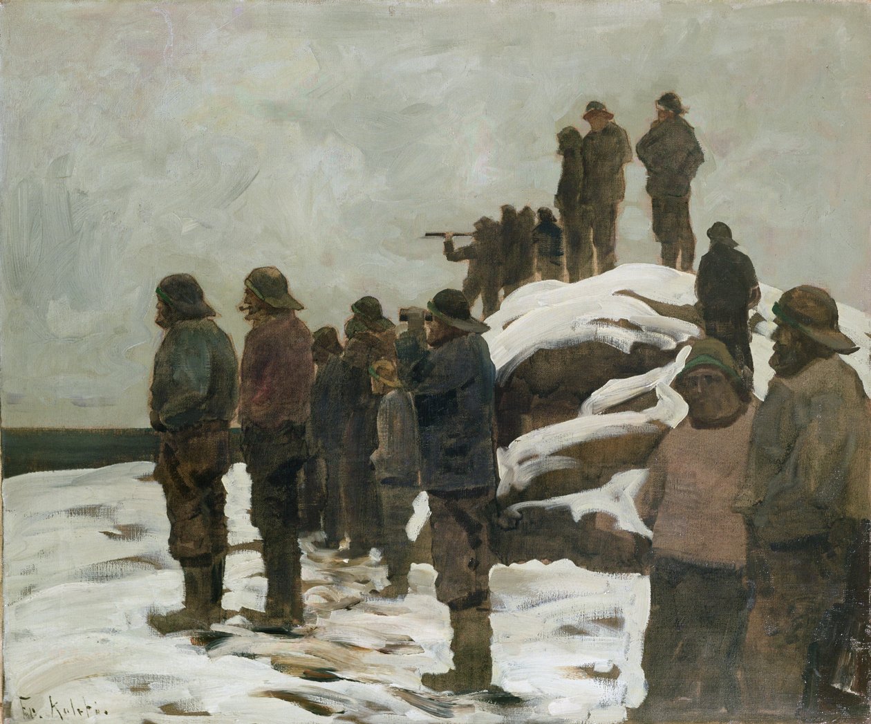Halászok (olaj, vászon) alkotó: Fredrik Kolstoe