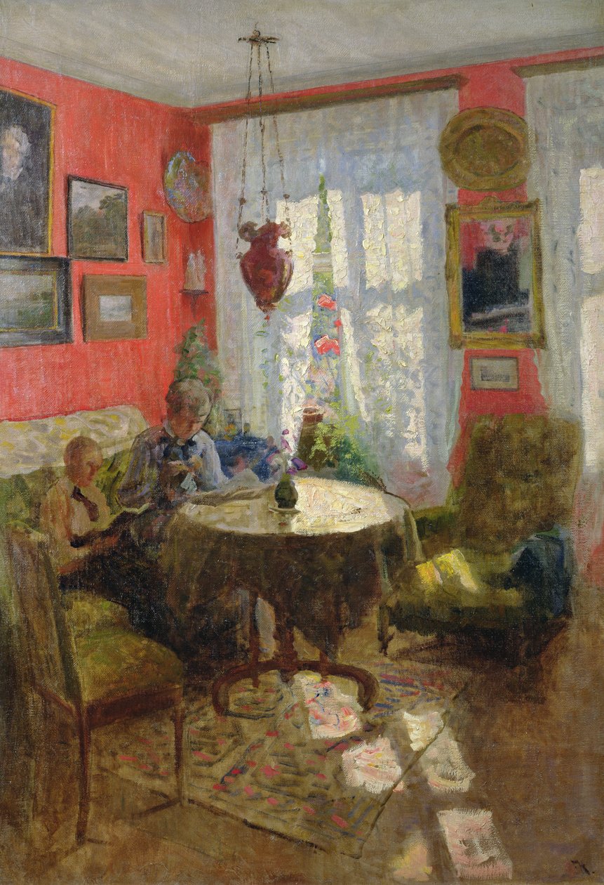 Piros belső (olaj, vászon) alkotó: Fredrik Kolstoe