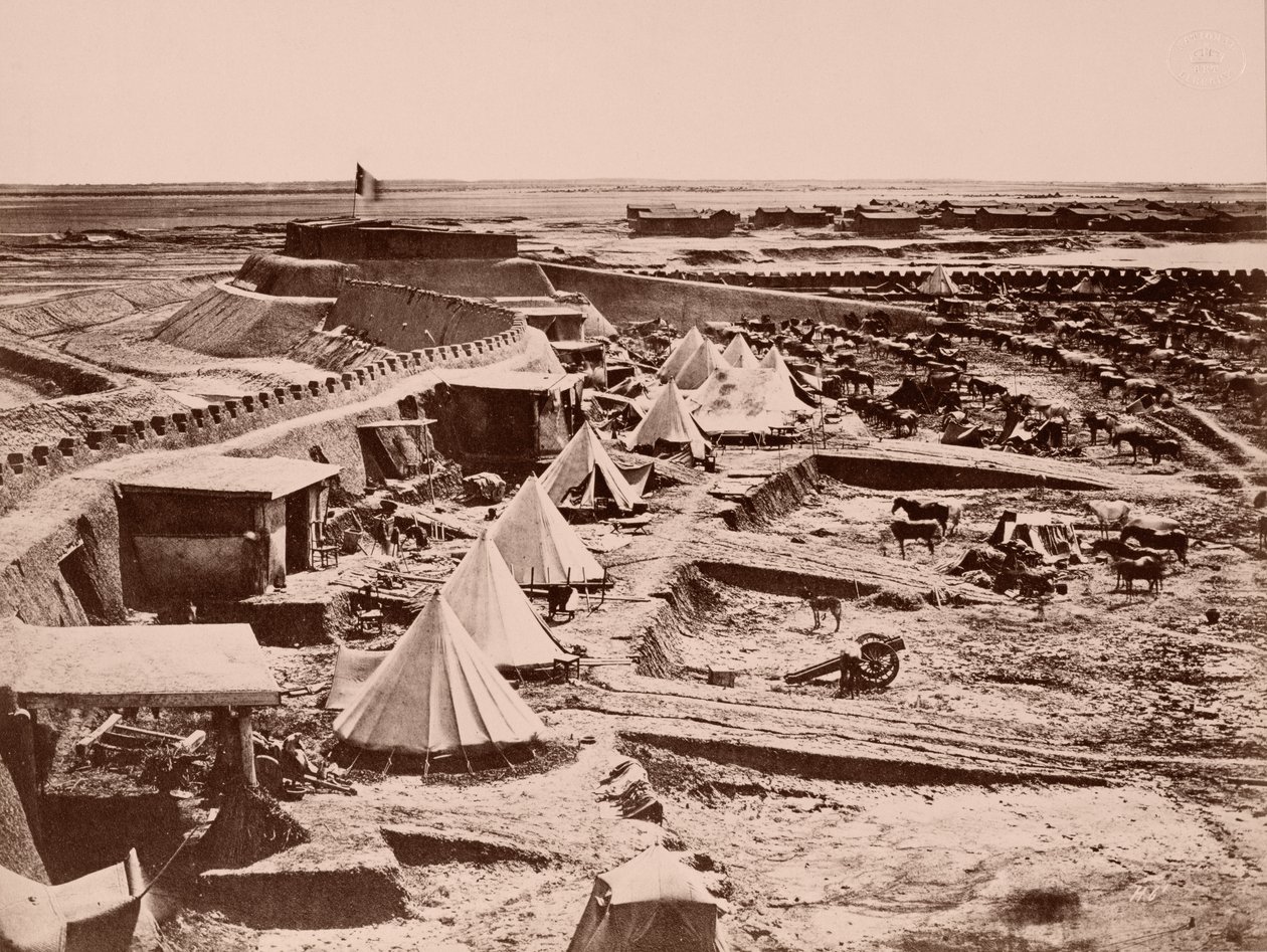 Egy francia lovas tábor az 1860-as kínai háború alatt alkotó: French Photographer