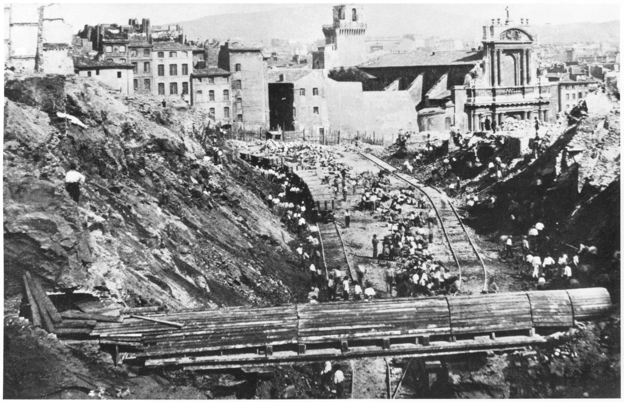 A Rue Imperiale épülete Marseille-ben, 1863 alkotó: French Photographer