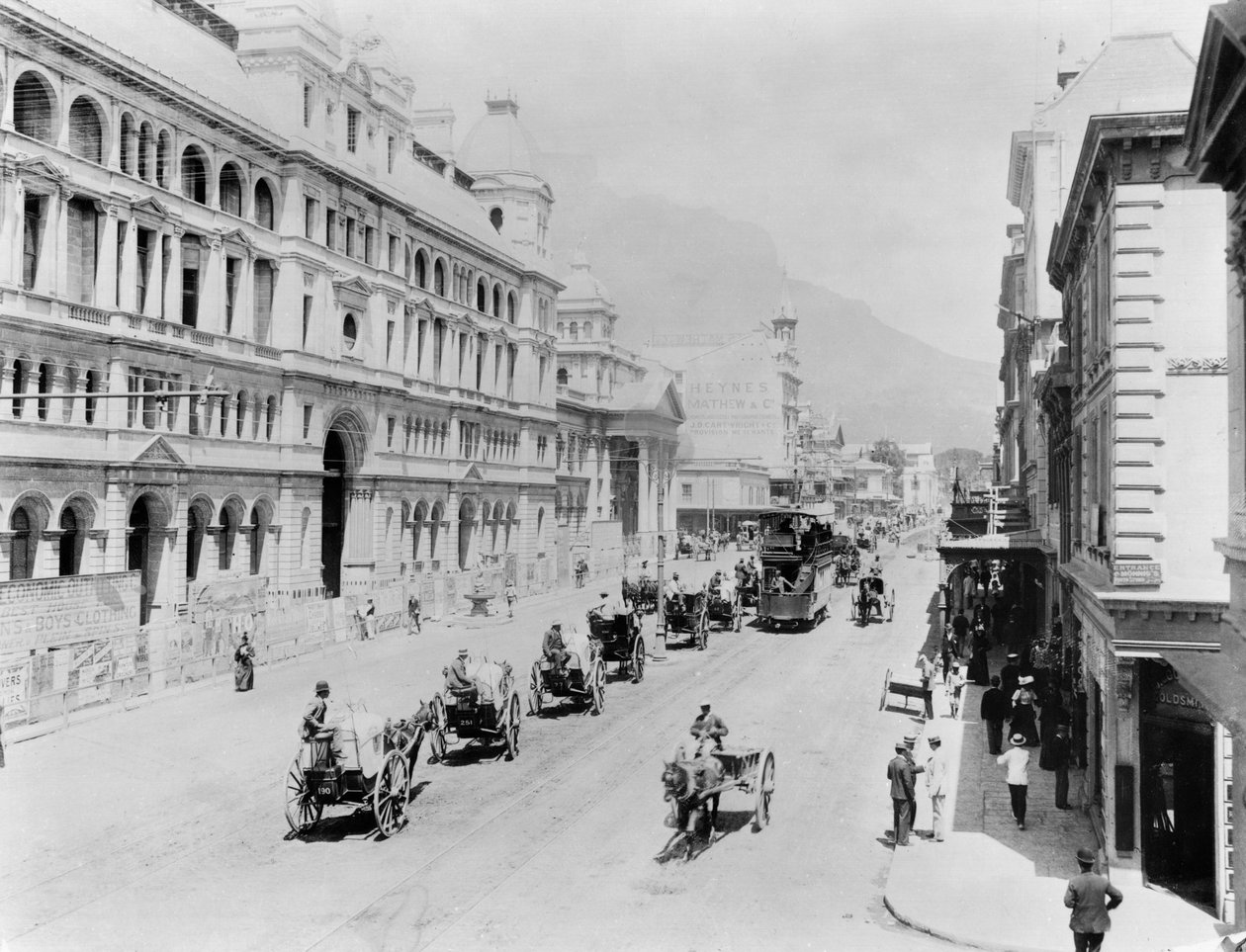 Fokváros: New Adderley Street, 1914 körül (bw photo) alkotó: French Photographer