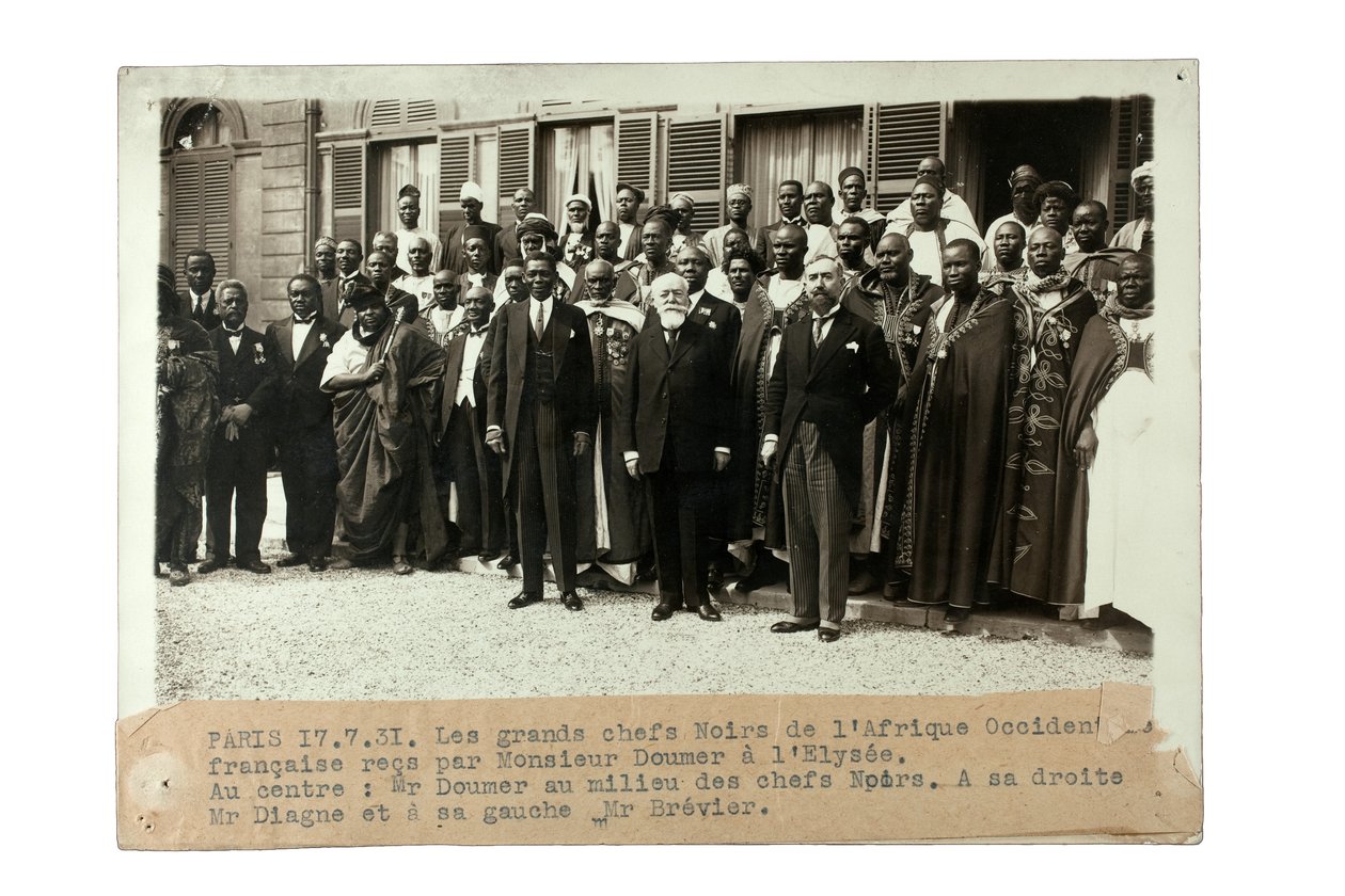 Francia Nyugat-Afrika főnökei, Franciaország, 1931. július 17. (zselatin ezüst nyomat) alkotó: French Photographer
