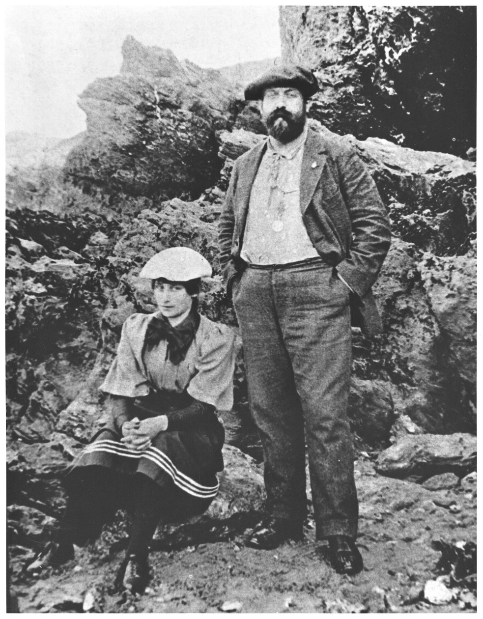Colette (1873-1954) és Willy (1859-1931) a Belle-Ile-ben, 1894 nyarán alkotó: French Photographer
