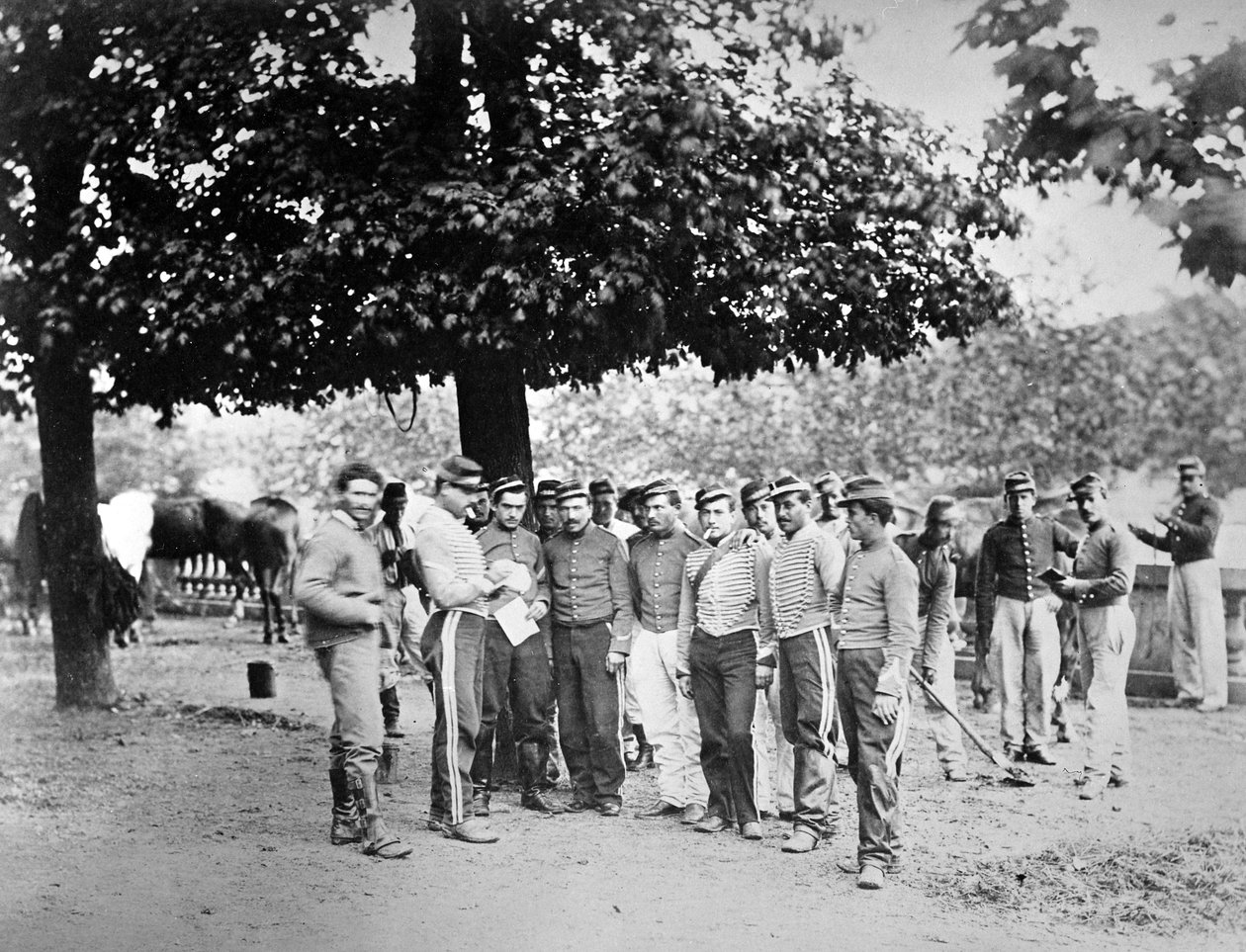 Francia katonák Párizs ostroma alatt, 1870 körül alkotó: French Photographer