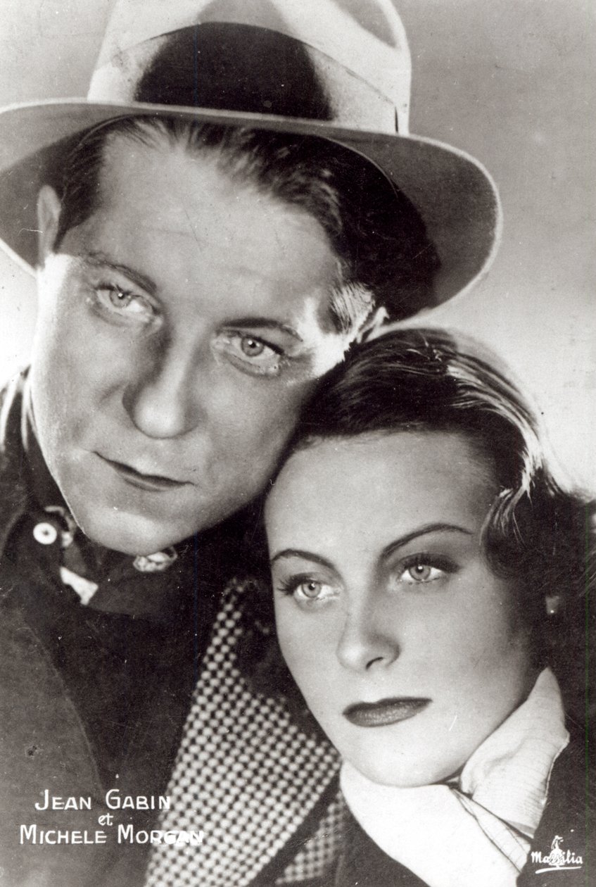 Jean Gabin és Michele Morgan a Quai des Brumes 1938 című filmben alkotó: French Photographer