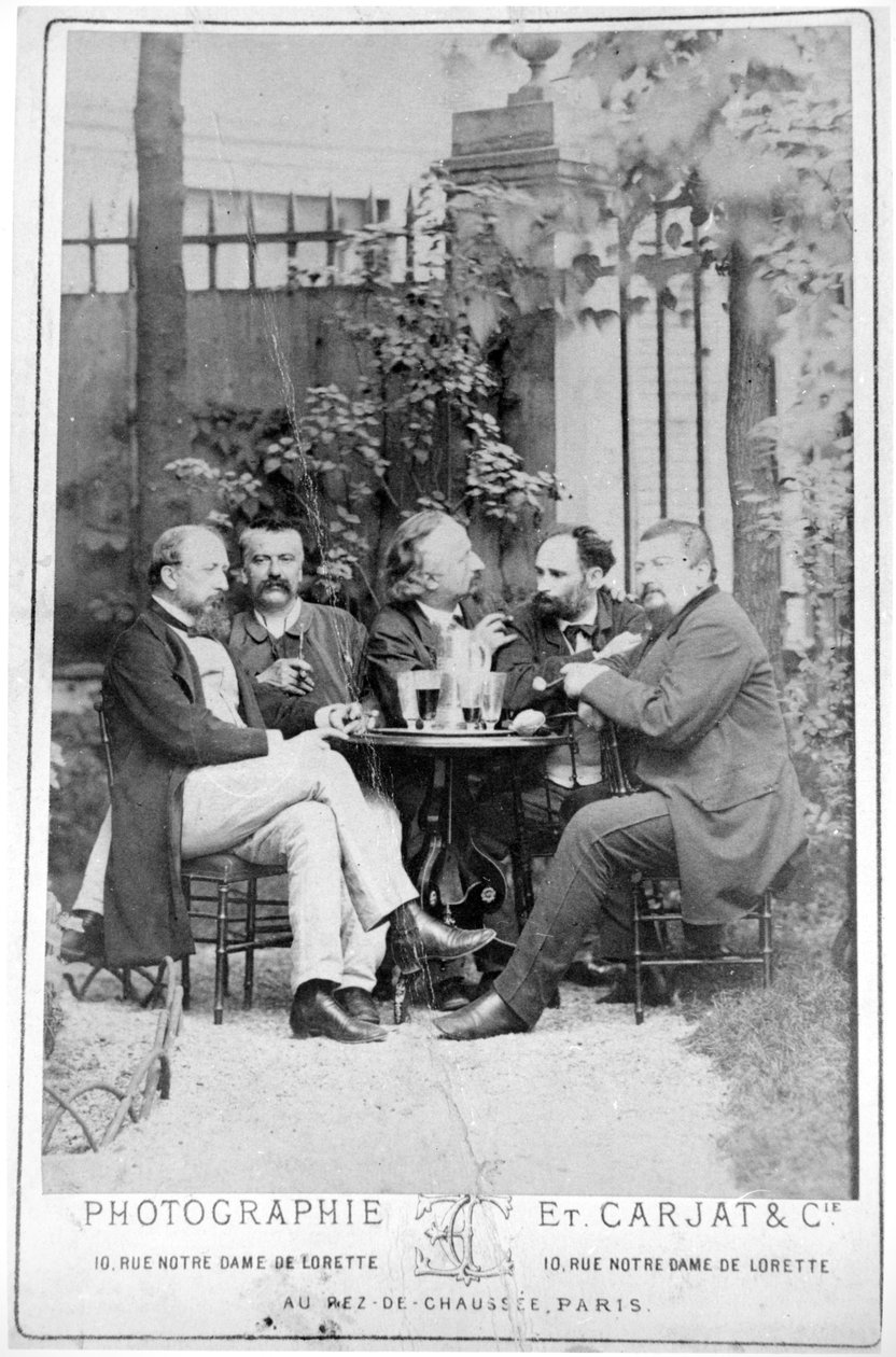 Manet (jobbról a második) politikai barátaival alkotó: French Photographer