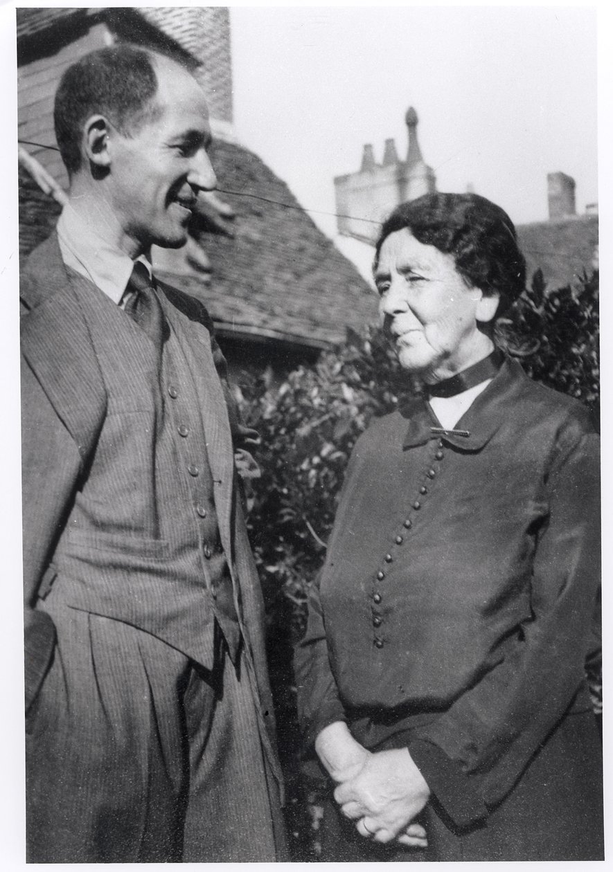 Marcel Jouhandeau (1888-1979) édesanyjával, 1931 körül alkotó: French Photographer