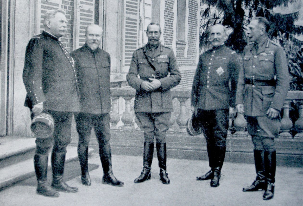 A szövetséges hadvezérek és államférfiak találkozója a somme-i offenzíva idején, 1916 alkotó: French Photographer