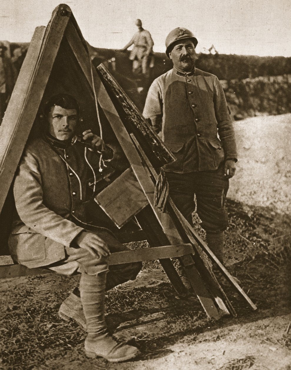 A francia fronton: hasznos és ötletes, illusztráció a The Illustrated War Newsból, 1917. január 17. (szépia fotó) alkotó: French Photographer