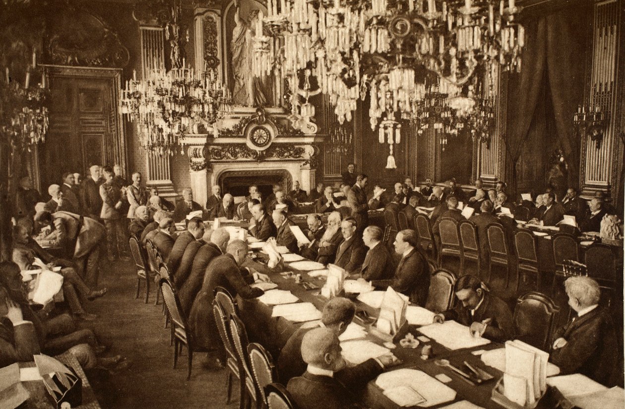 A békekonferencia nyitóülése Párizsban, 1919. január 18-án alkotó: French Photographer