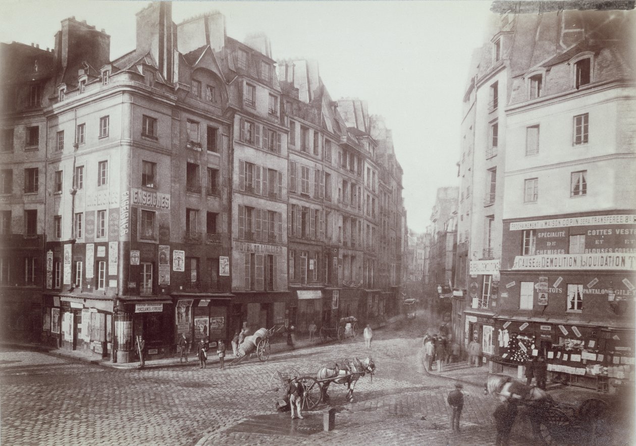 Párizs, rue Galande, 1888 (szépia fotó) alkotó: French Photographer