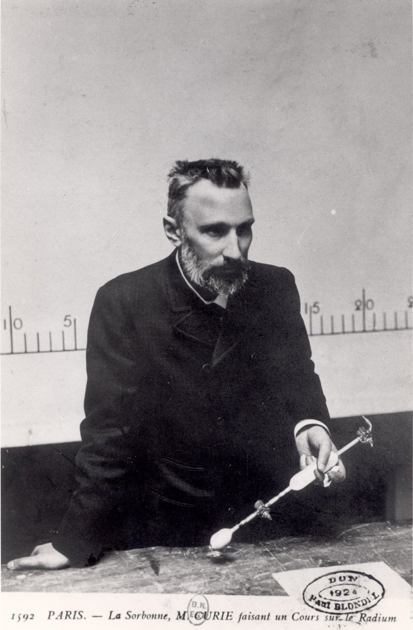 Pierre Curie (1859-1906) a rádiumról tanít a Sorbonne-on, 1906 alkotó: French Photographer