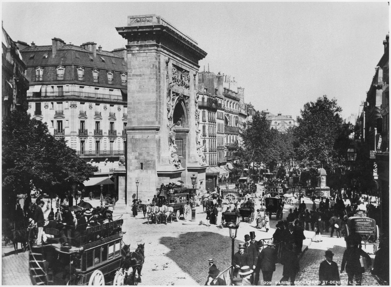 Porte és Boulevard Saint-Denis, Párizs, 1900 körül alkotó: French Photographer