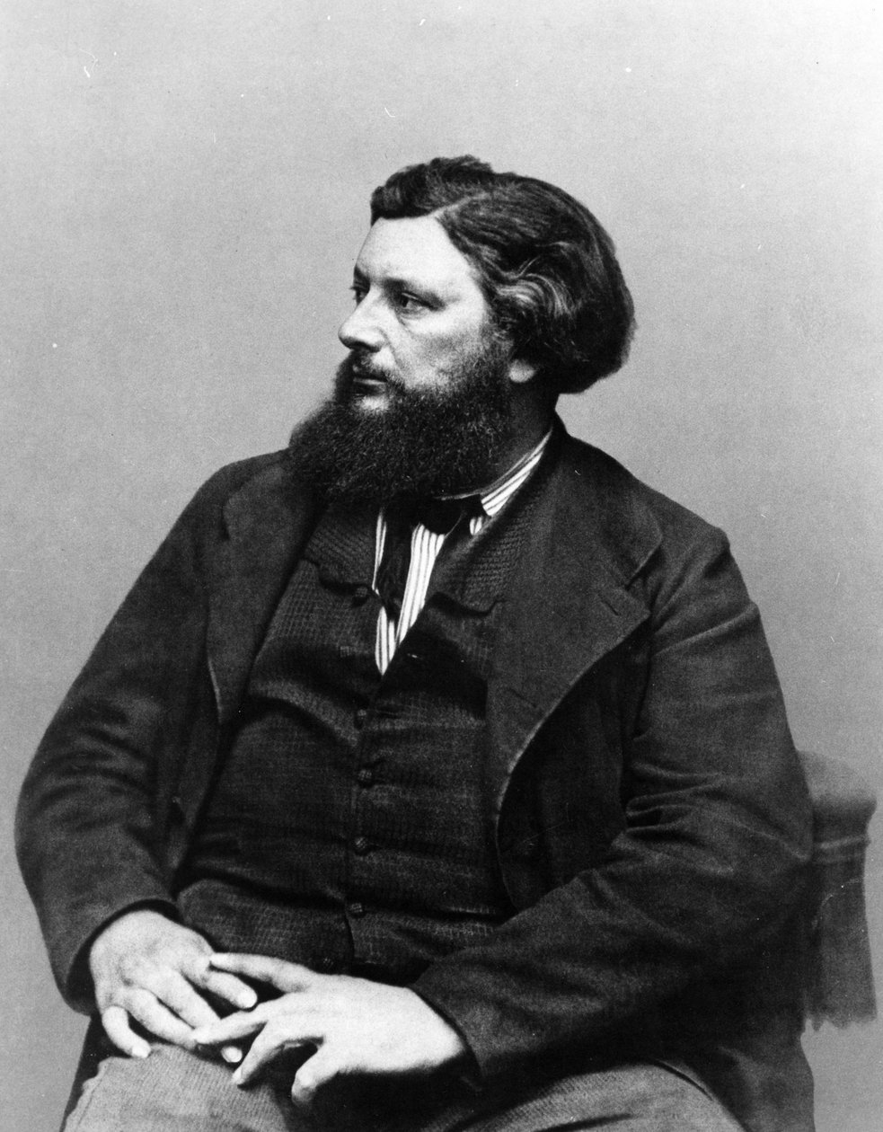 Gustave Courbet portréja, 1865-70 körül alkotó: French Photographer