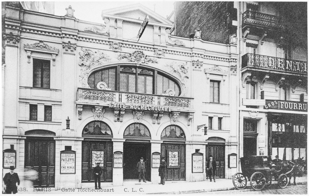 Képeslap, amely a Cafe-koncert Gaite Rochechouartot ábrázolja, 15 Boulevard Rochechouart, Párizs, 1900 körül alkotó: French Photographer