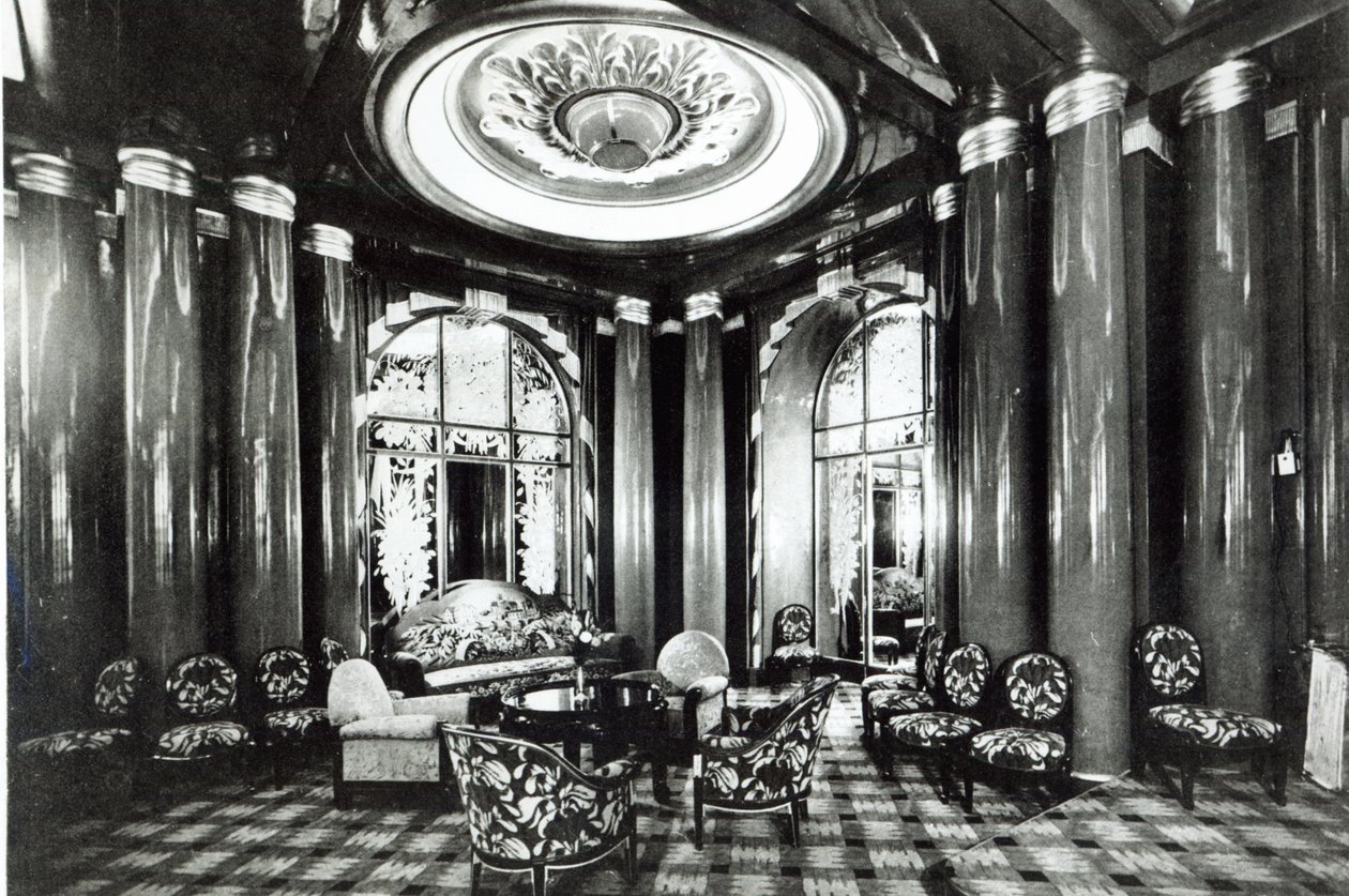 Salon de Conversation az Ile de France óceánjárón, 1926 alkotó: French Photographer