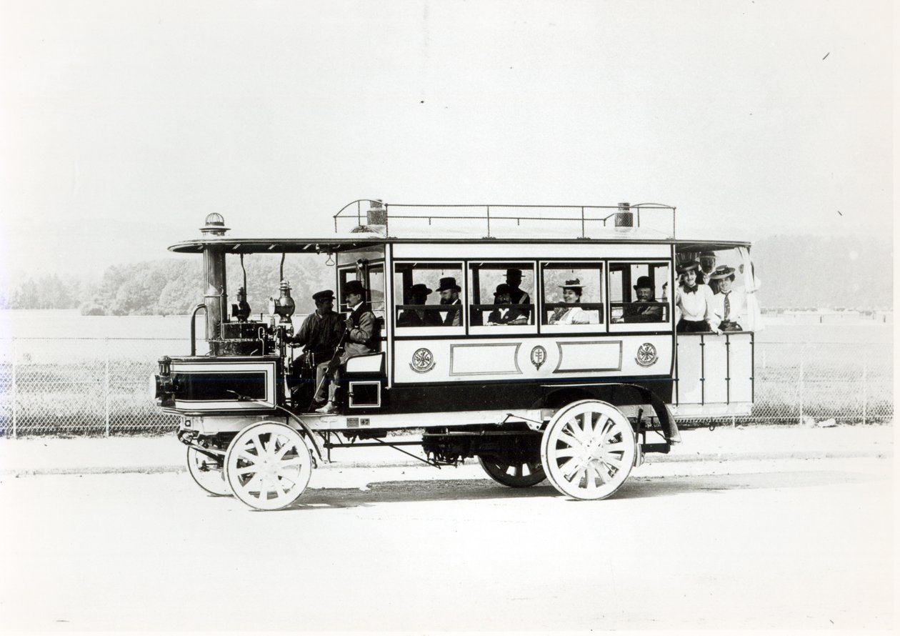 Steam Omnibusz, 1903 alkotó: French Photographer