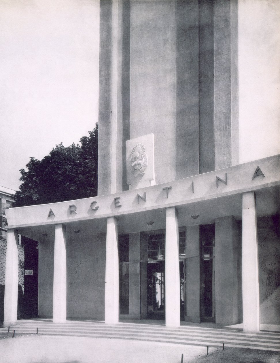 Az argentin épület a Párizsi Nemzetközi Kiállításon, 1937 alkotó: French Photographer