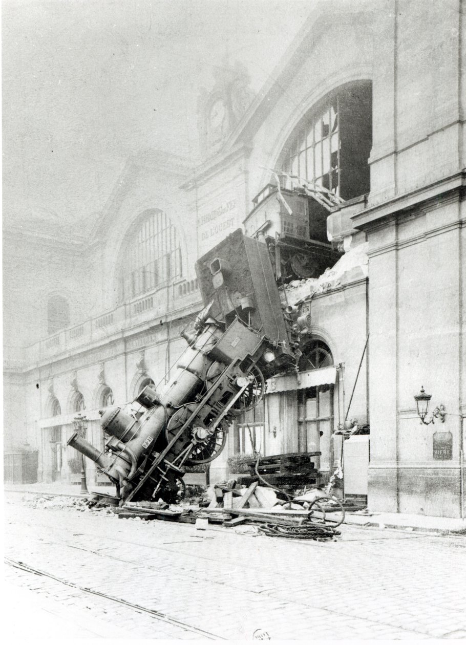 Vonatbaleset a párizsi Gare Montparnasse-nál 1895. október 22-én alkotó: French Photographer