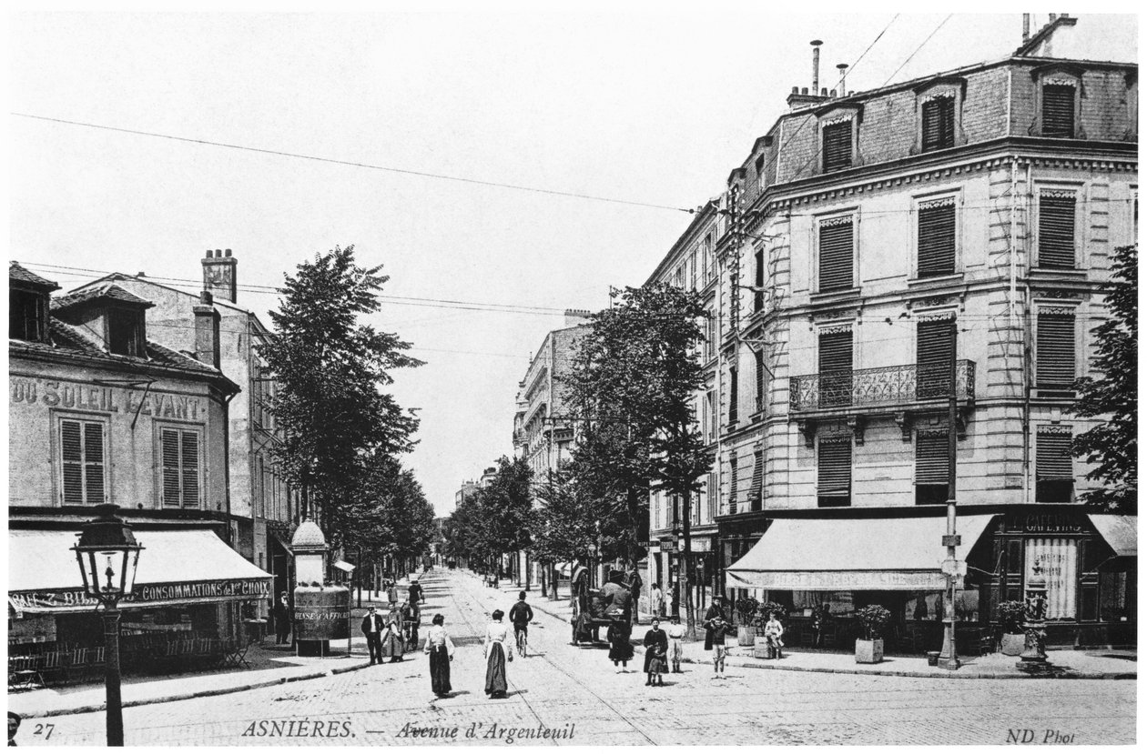 Kilátás az Asnieresre, Avenue dArgenteuil, 1900 körül alkotó: French Photographer